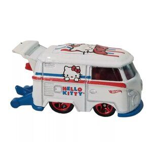 Hot Wheels Sanrio Hello Kitty VW Bus Diecast Collectible Toy Car 1:64 Scale